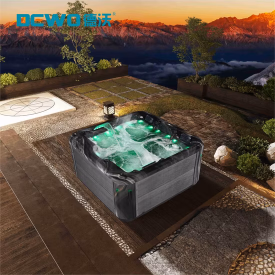 2 3 4 5 6 7 8 Perosn Whirlpool Massage Acrylic Outdoor Freestanding Bath Tub Hot Piscine Balboa Optional Swim SPA Hydromassage Bathtub