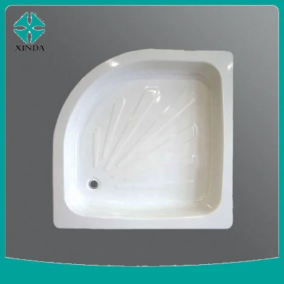 中国卸売業者輸入業者輸出業者シンプルなデザインの白い大理石鋼エナメル シャワー トレイ